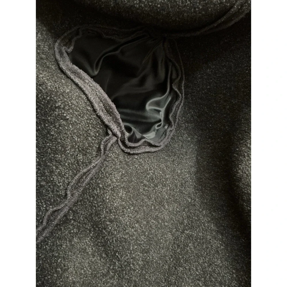 Robert Comstock Vertical Wool Blend Jacket Full‎ Zip Black/Dk Gray M Men Blanket